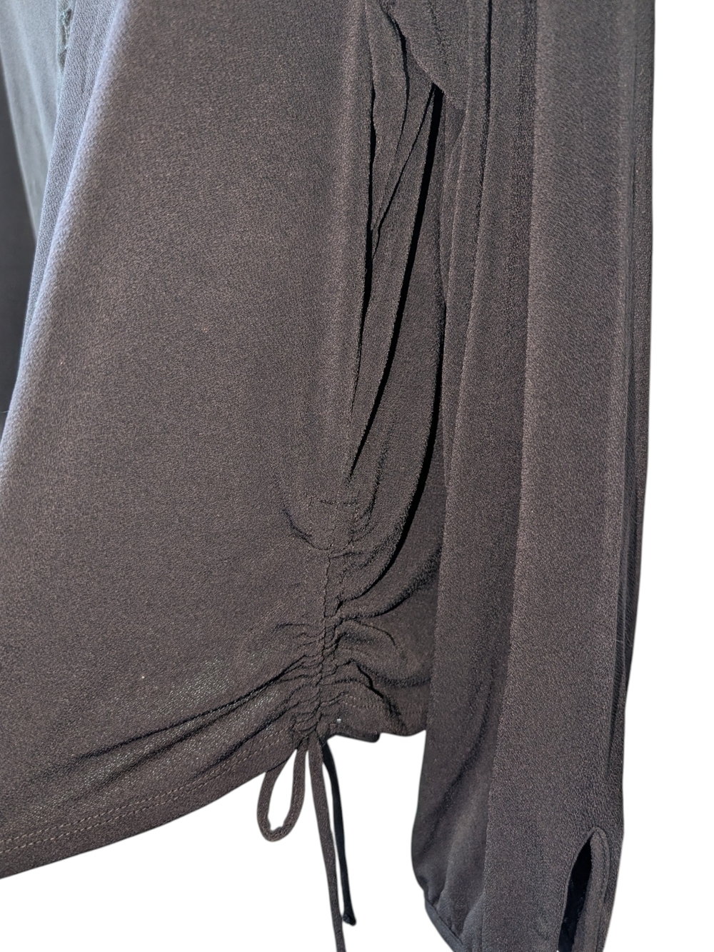 ADRIANNA PAPELL WOMEN'S BLACK LONG-SLEEVE BUTTON DOWN TOP SIZE XL - Picture 8 of 10